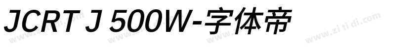 JCRT J 500W字体转换